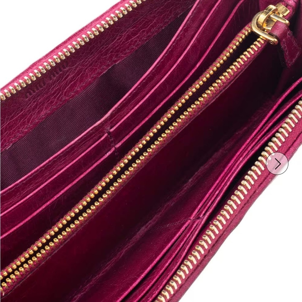 Authentic Miu Miu Burgundy Leather Wallet - Picture 2 of 10
